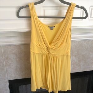 Yellow Guess knot tank top